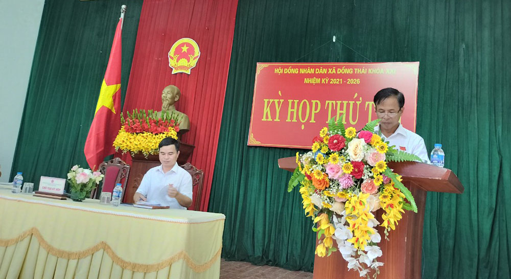 HĐND XÃ ĐỒNG THÁI TỔ CHỨC KỲ HỌP THỨ 8 HĐND XÃ KHÓA XXI NHIỆM KỲ 2021-2026