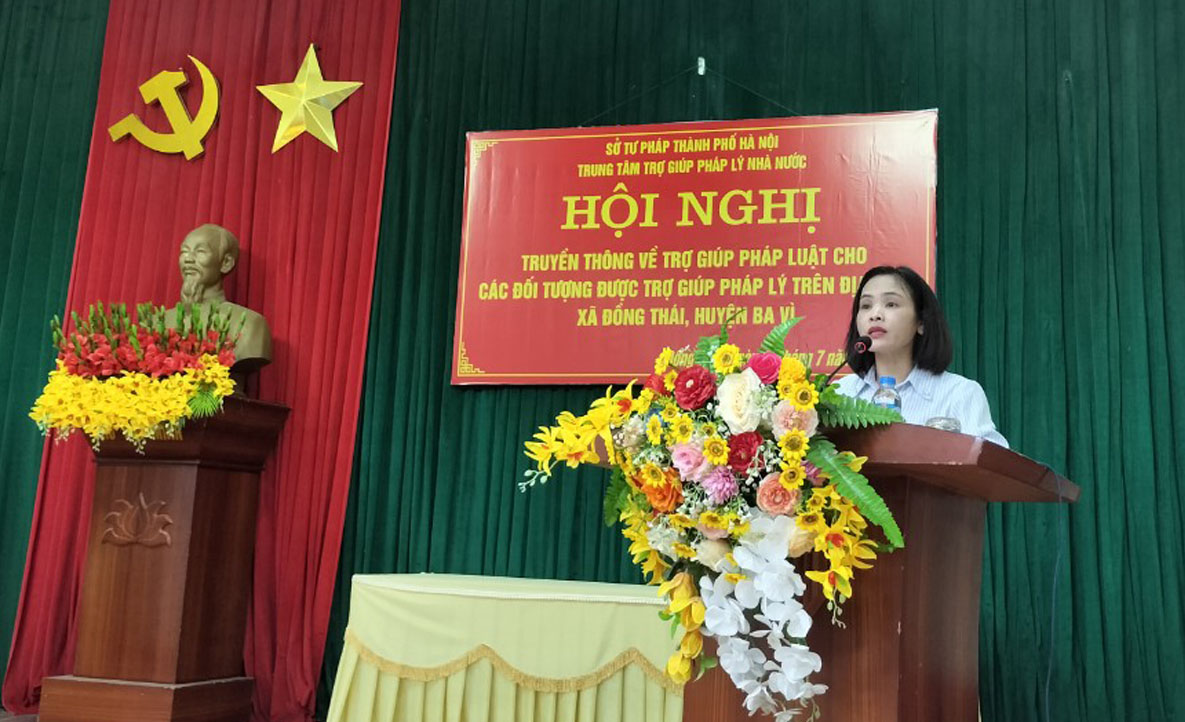 HỘI NGHỊ TRUYỀN THÔNG VỀ TRỢ GIÚP PHÁP LUẬT CHO CÁC ĐỐI TƯỢNG ĐƯỢC TRỢ GIÚP PHÁP LÝ TRÊN ĐỊA BÀN XÃ ĐỒNG THÁI NĂM 2024