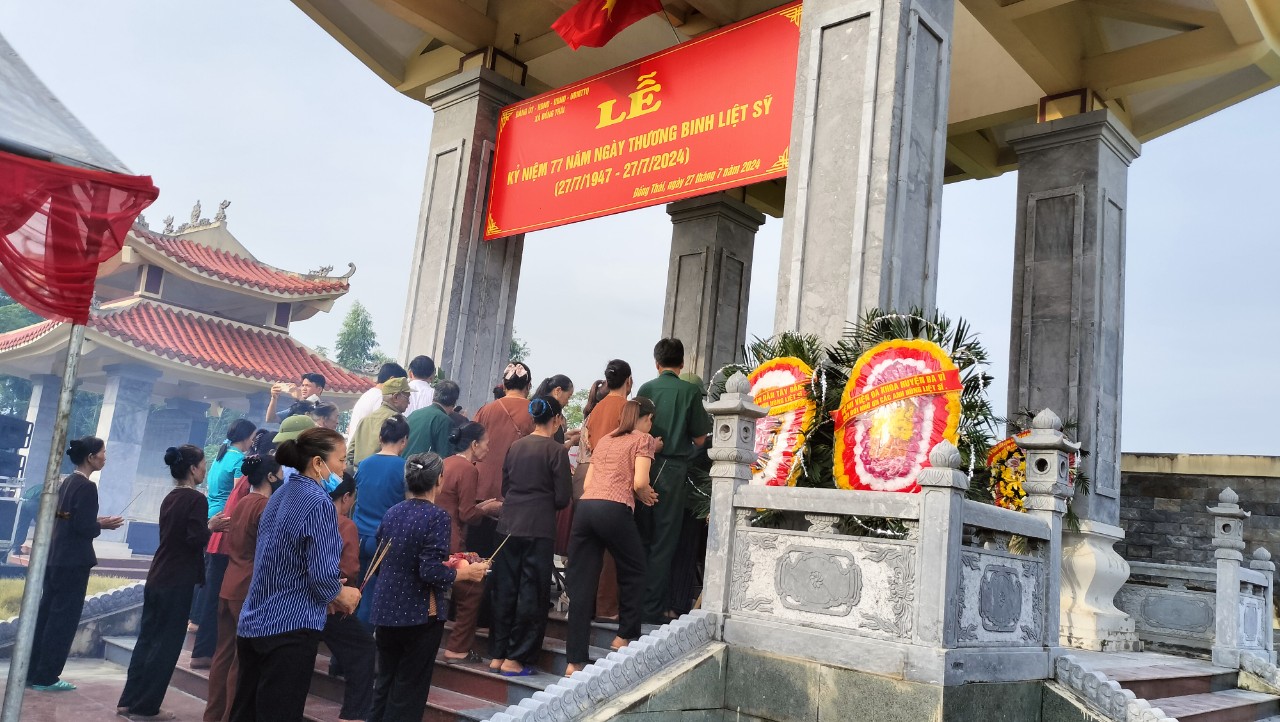 ĐẢNG ỦY – HĐND – UBND – UB.MTTQ XÃ ĐỒNG THÁI TỔ CHỨC LỄ KỶ NIỆM 77 NĂM NGÀY THƯƠNG BINH LIỆT SỸ 27/7/1947 – 27/7/2024