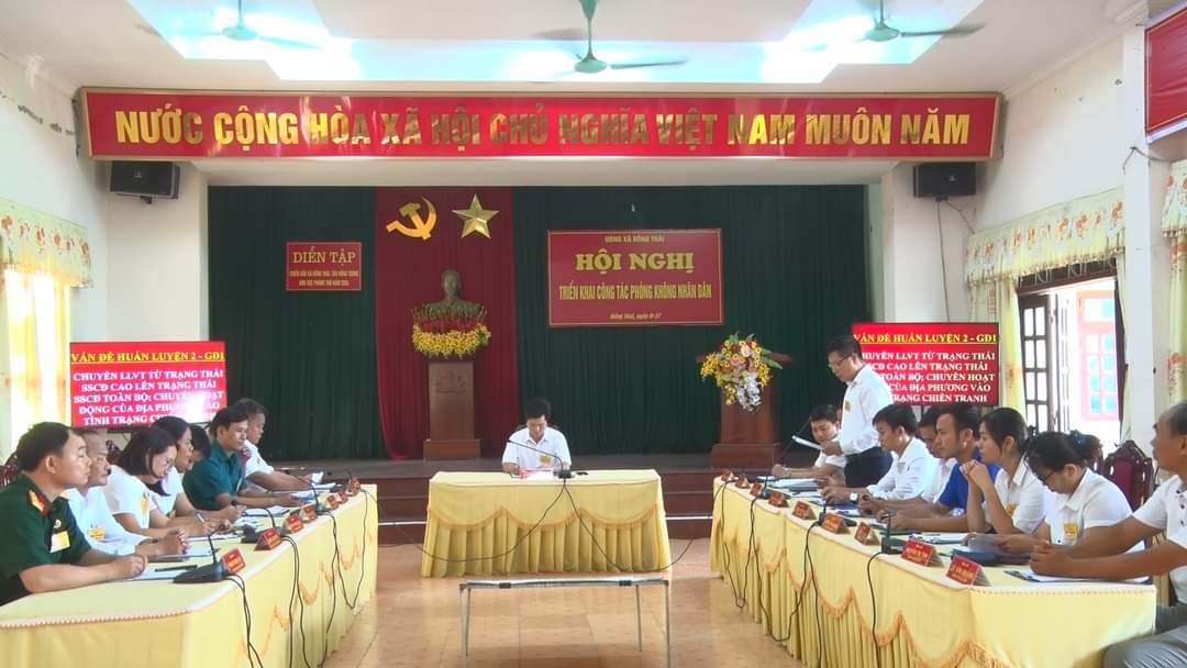ĐẢNG ỦY – HĐND – UBND XÃ ĐỒNG THÁI, TẢN HỒNG DIỄN TẬP CHIẾN ĐẤU TRONG KVPT NĂM 2024